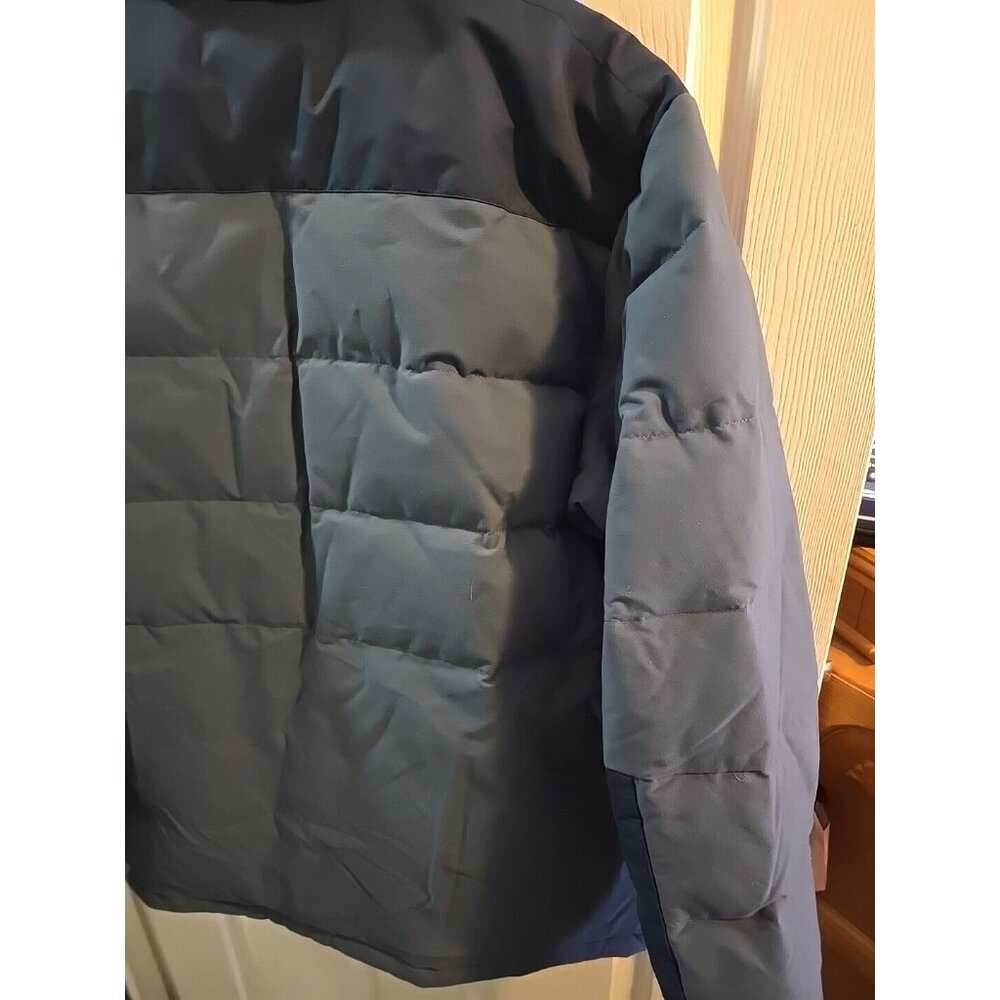 Mens Columbia Navy 550 Puffer Jacket.  Large. Blue. Duck Feather Blend. EUC! - Picture 8 of 13